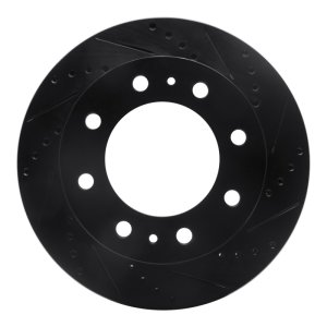 Chevrolet Avalanche 2500 Brake Rotor (1) - Front Right - R1 Concepts - Drilled & Slotted - Black - `01-`25